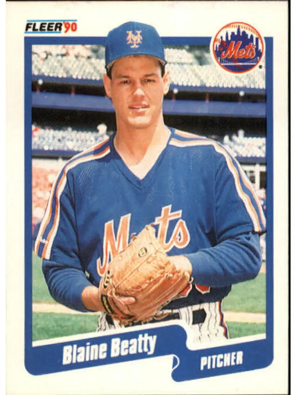 1990 Blaine Beatty Fleer Baseball Card #197